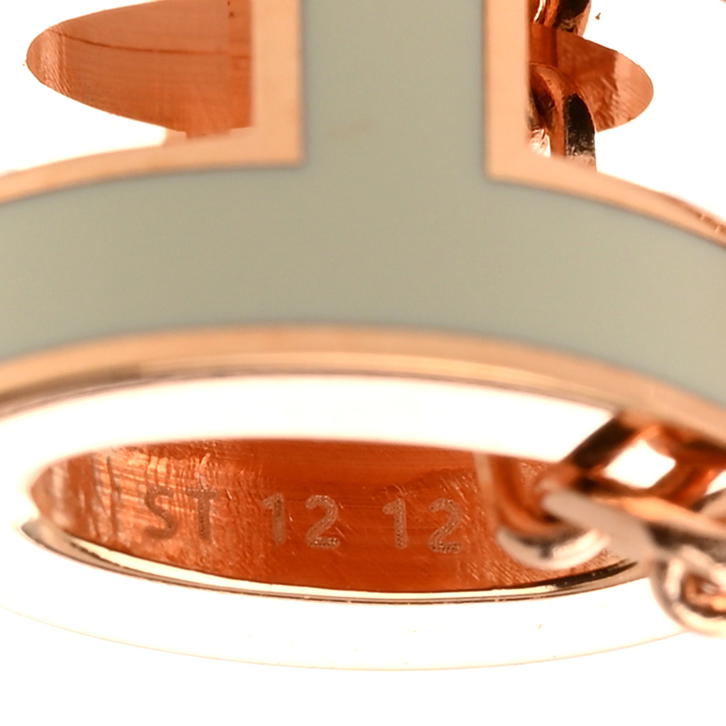 Lacquered Rose Gold Mini Pop H Pendant Necklace White