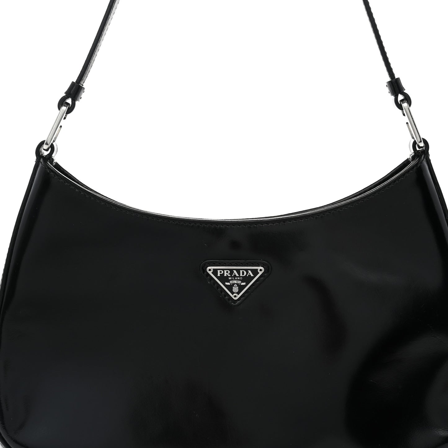 Spazzolato Cleo Shoulder Bag Black