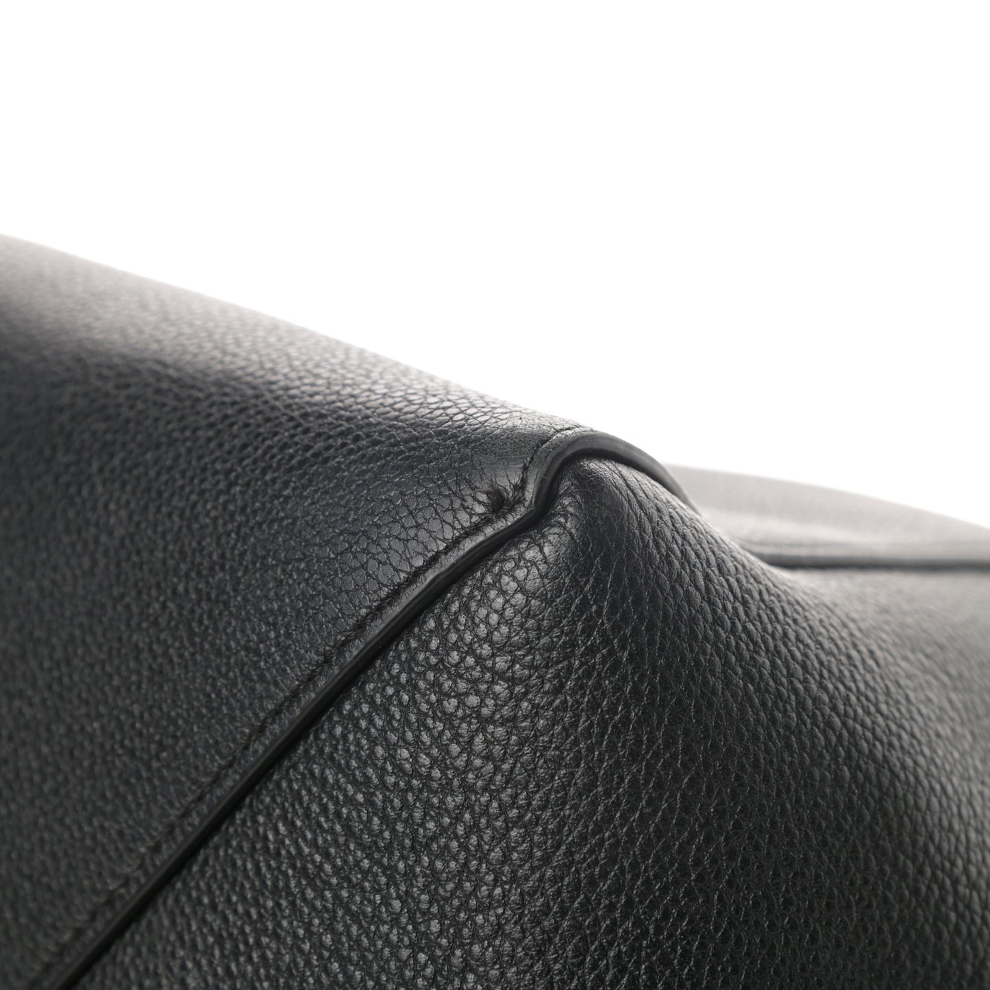 Soft Grained Calfskin Small Belt Cabas Phantom Black