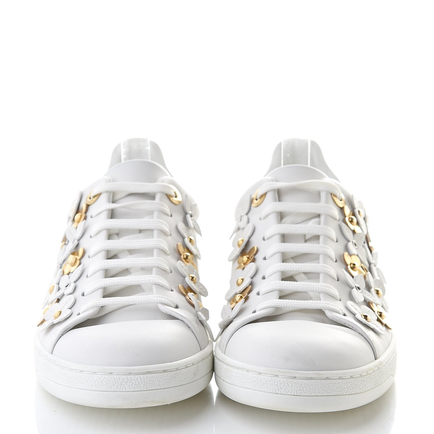 Calfskin Blooming Frontrow Sneakers 38.5 White