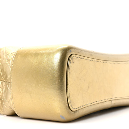 Chanel Metallic Aged Calfskin Quilted Medium Gabrielle Gold 9 of 10