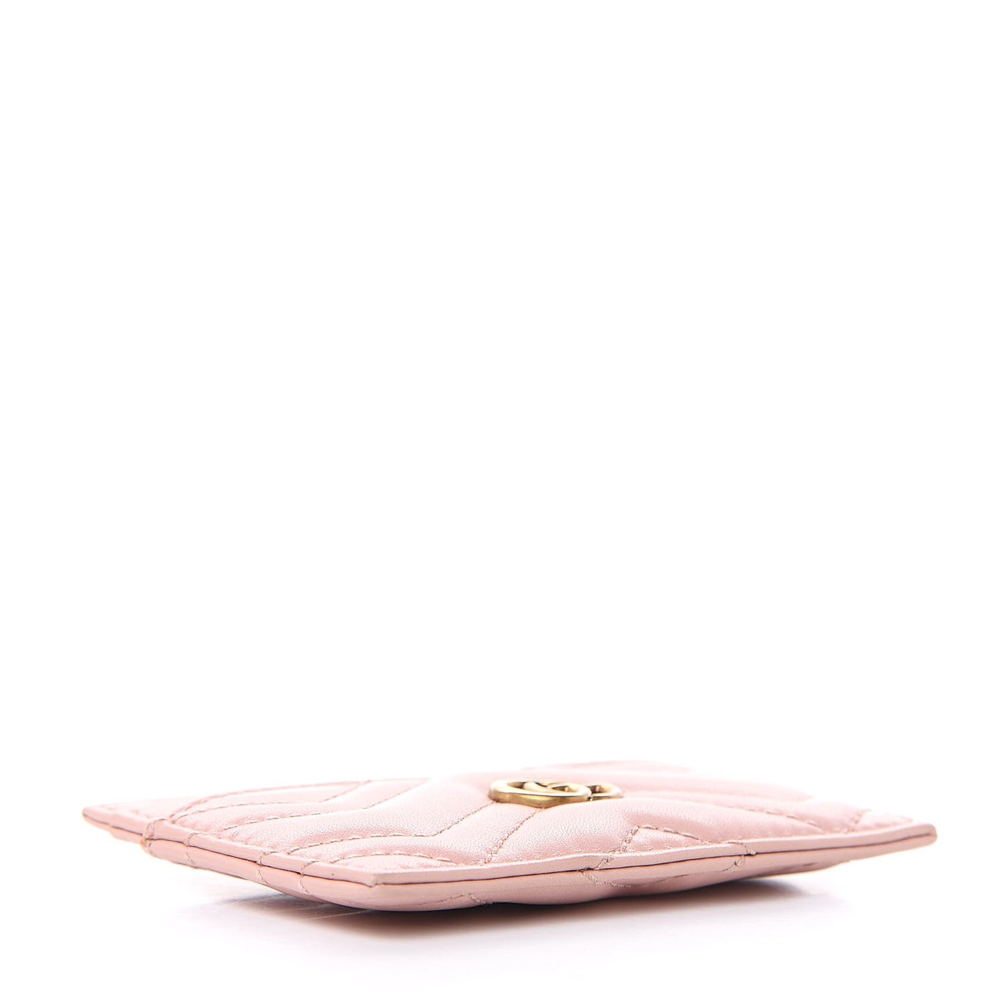 Calfskin Matelasse GG Marmont Card Holder Perfect Pink
