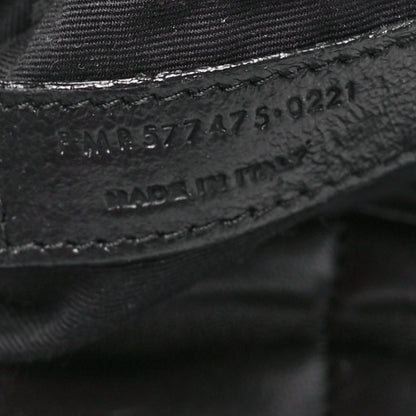 Saint Laurent Lambskin Quilted Monogram Monochrome Medium Loulou Puffer Chain Satchel Black 7 of 10