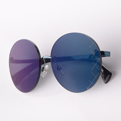Chanel Mirrored Round Sunglasses 4216 Blue 7 of 8
