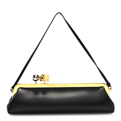 Jacquemus Lambskin La Pochette Salon Clutch Black 1 of 10