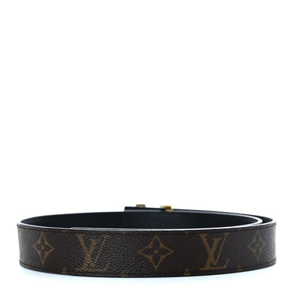 Louis Vuitton Calfskin Monogram 30mm LV Initiales Reversible Belt 75 30 Black 2 of 4