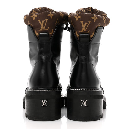 Louis Vuitton Calfskin Monogram Nylon LV Beaubourg Ankle Boots 39 Black 6 of 10