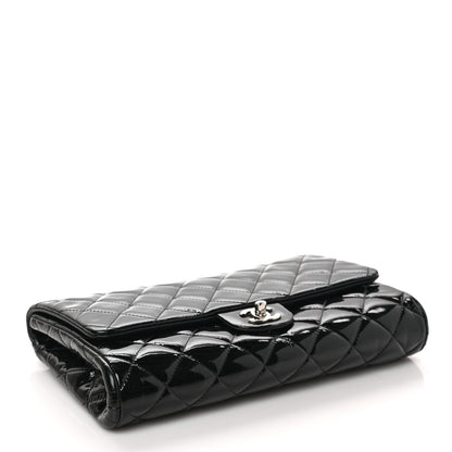 Chanel Patent Quilted Clutch with Chain Flap Black 4 of 9