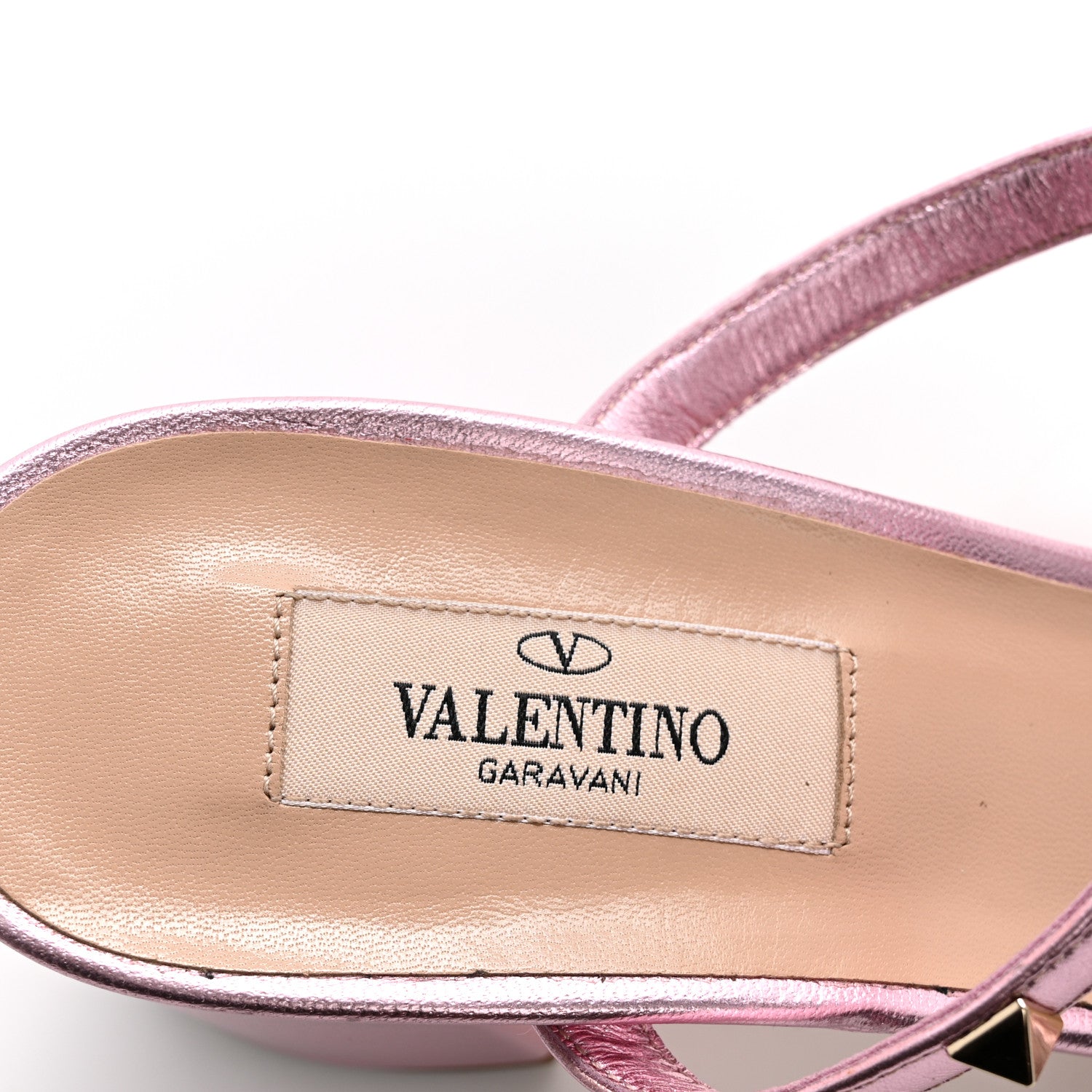 Valentino Garavani Laminated Nappa Rockstud 60mm Caged Slide Sandals 40 Giacinto 6 of 10