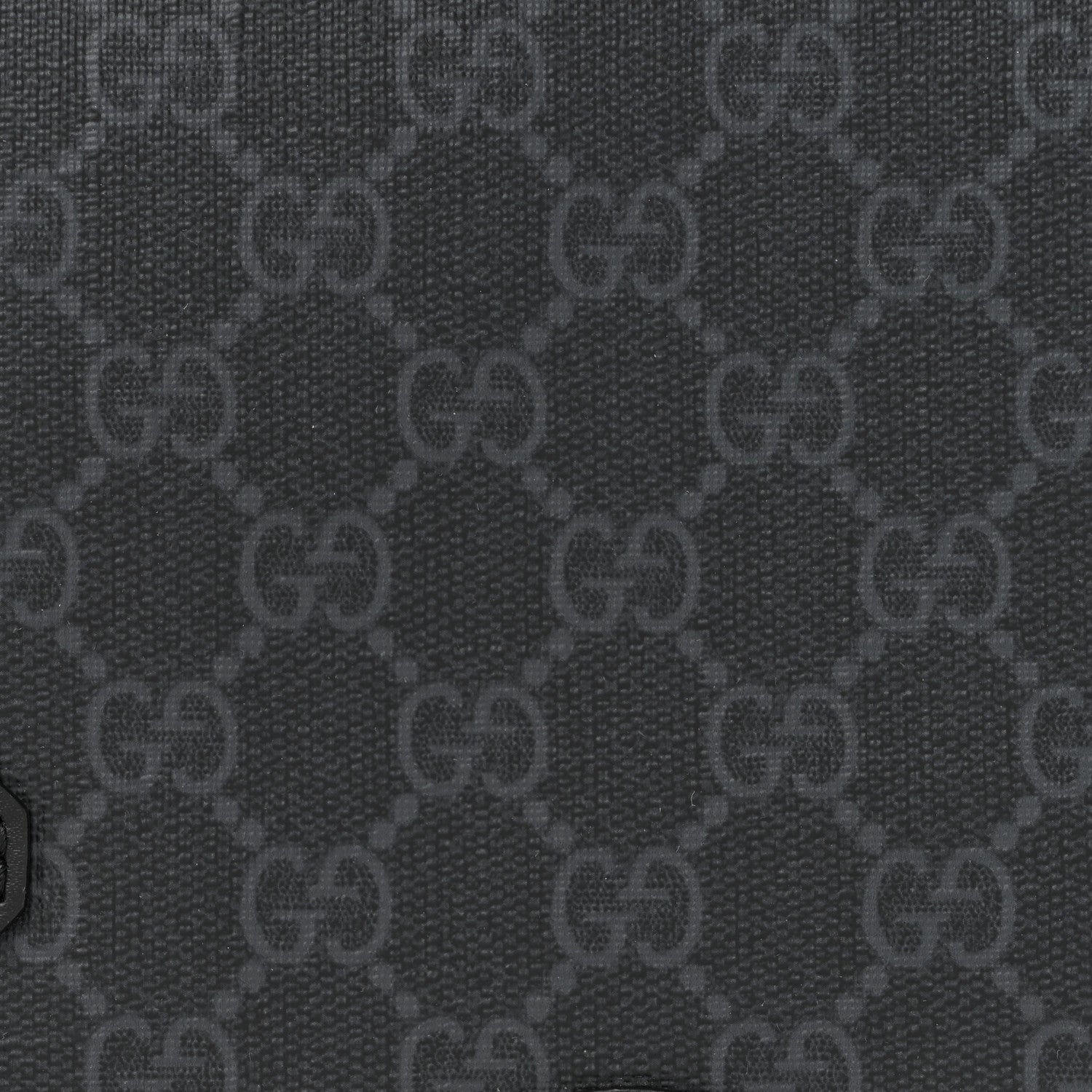 Gucci GG Supreme Monogram Textured Dollar Calfskin Retro Interlocking G Flap Messenger Bag Black 8 of 12
