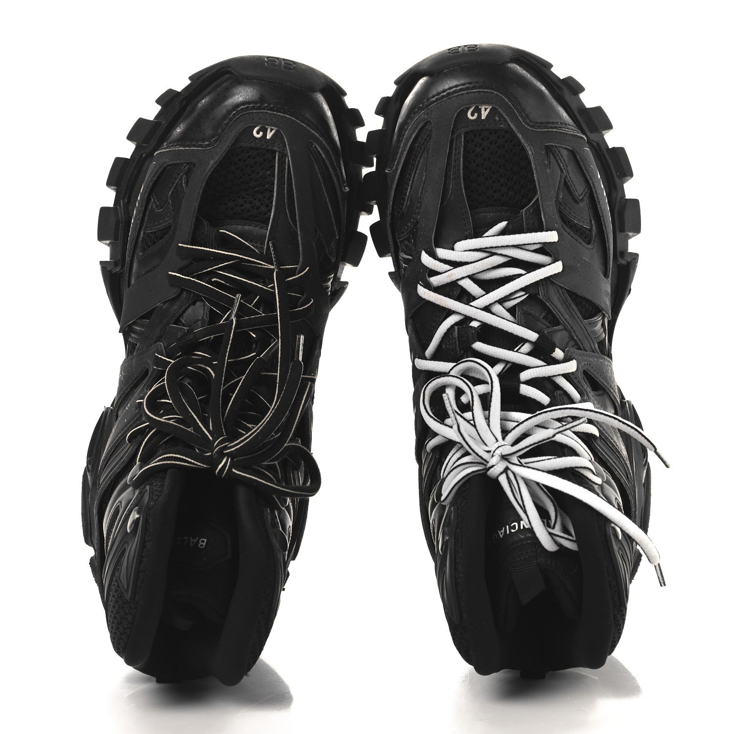Balenciaga Mesh Nylon Mens Track Hike Sneakers 42 Black 2 of 10