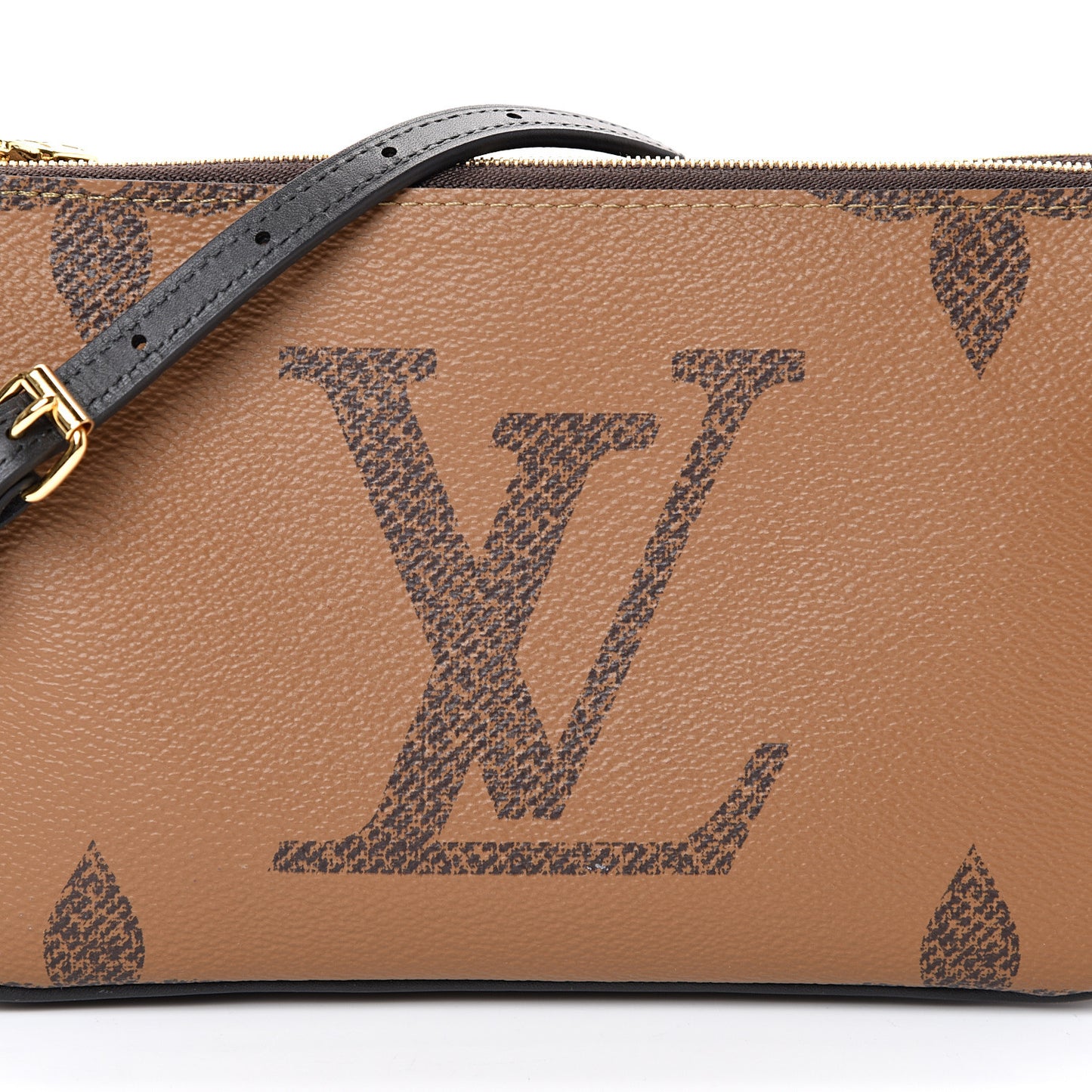 Reverse Monogram Giant Double Zip Pochette
