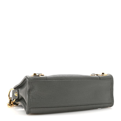 Balenciaga Chevre Gold Metallic Edge Hardware Mini City Gris Acier 8 of 19