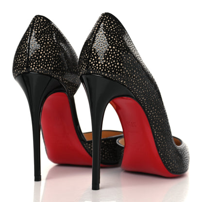 Christian Louboutin Patent Suede Galupump 100 Pumps 37.5 Black Nude 4 of 9