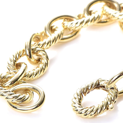 David Yurman 18K Yellow Gold 12mm Large Oval Link Bracelet 6 of 6