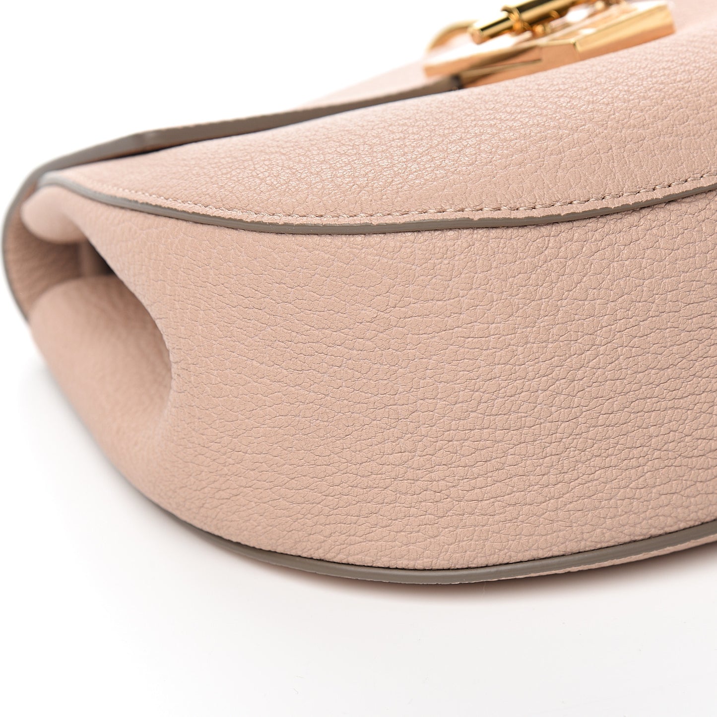 Grained Lambskin Drew Shoulder Bag Cement Pink