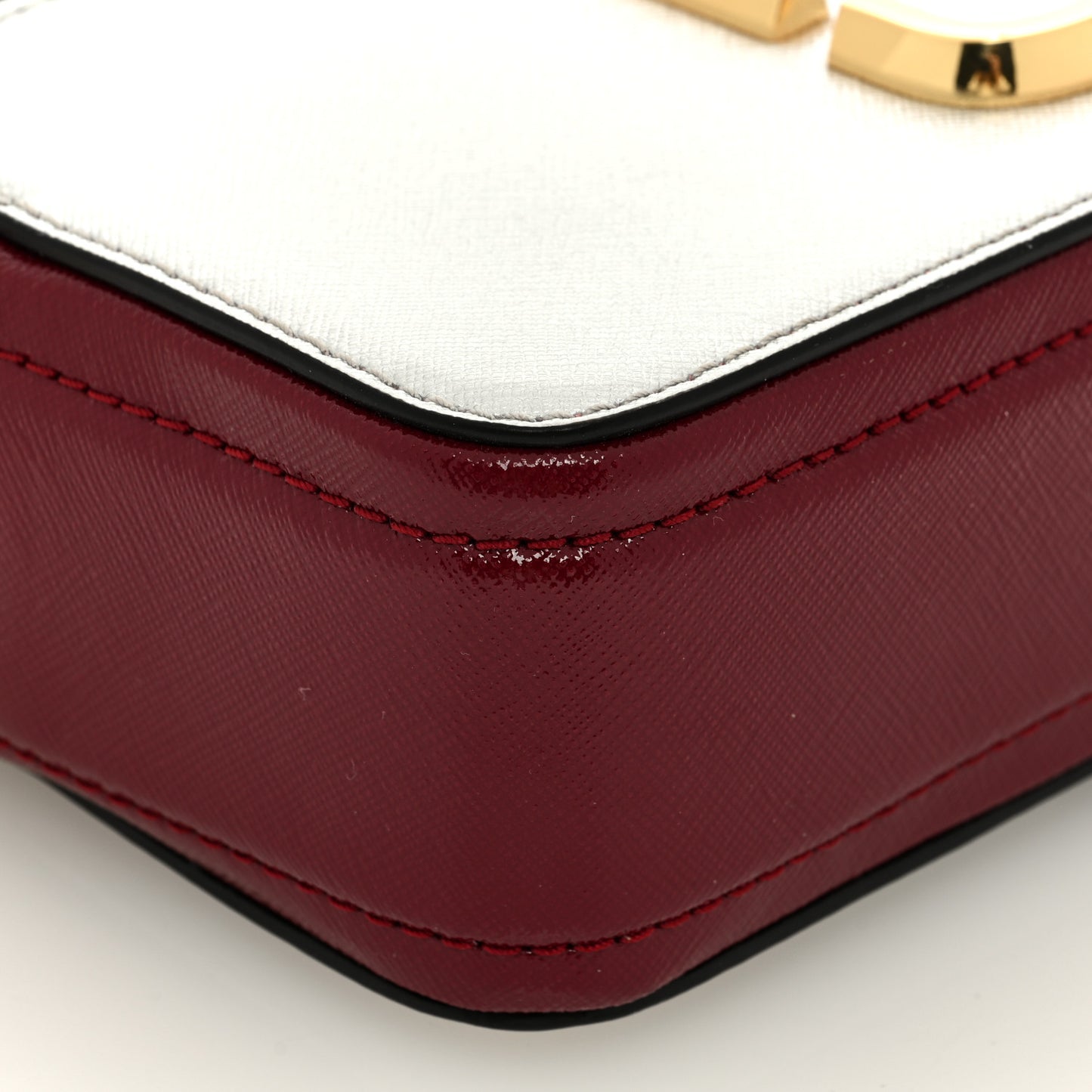 Saffiano Small Snapshot Camera Bag Silver Multicolor