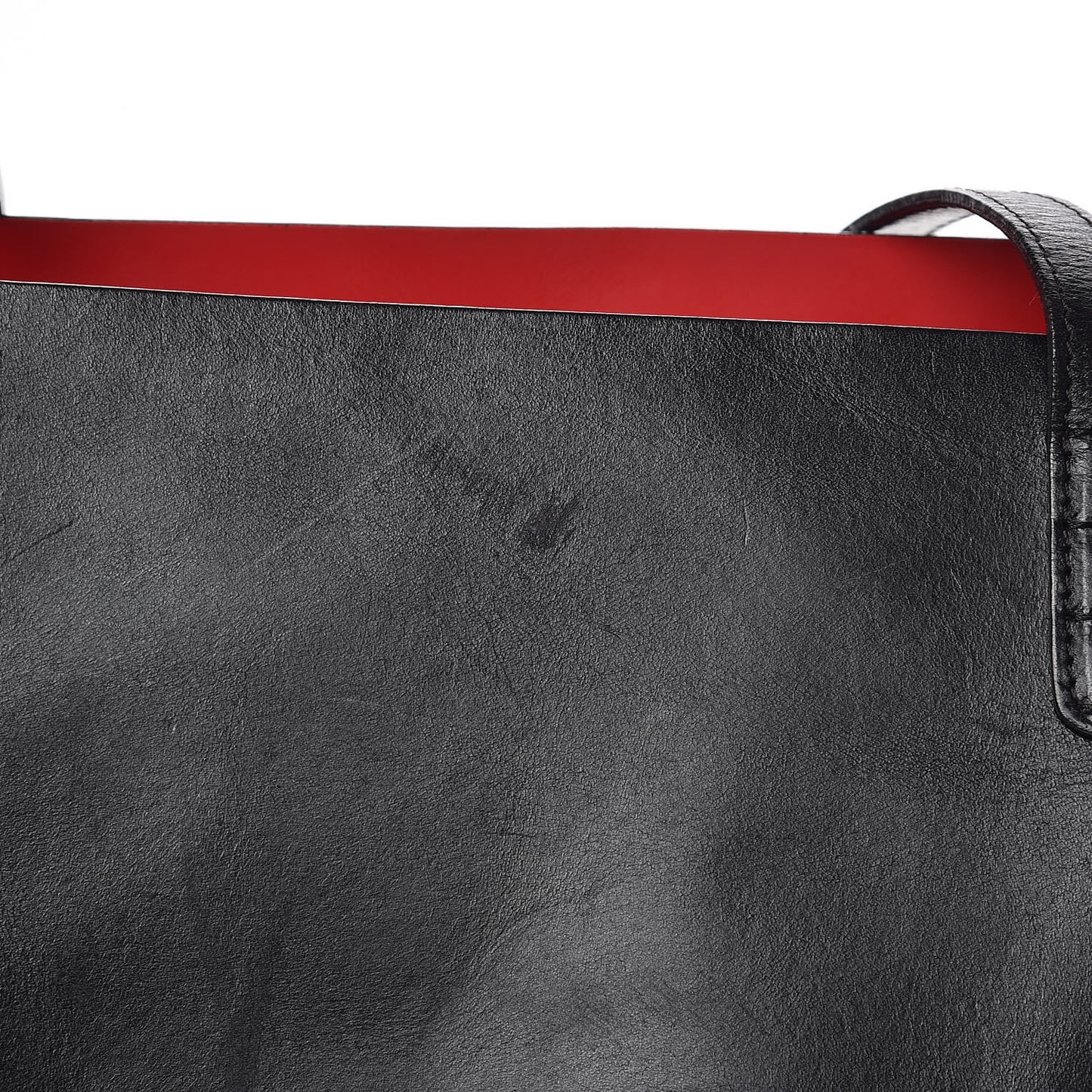 Calfskin Large Shopping Tote Black Flamma