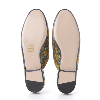Gucci Iridescent Brocade Womens Princetown Slippers 36.5 Gold Multicolor 5 of 10