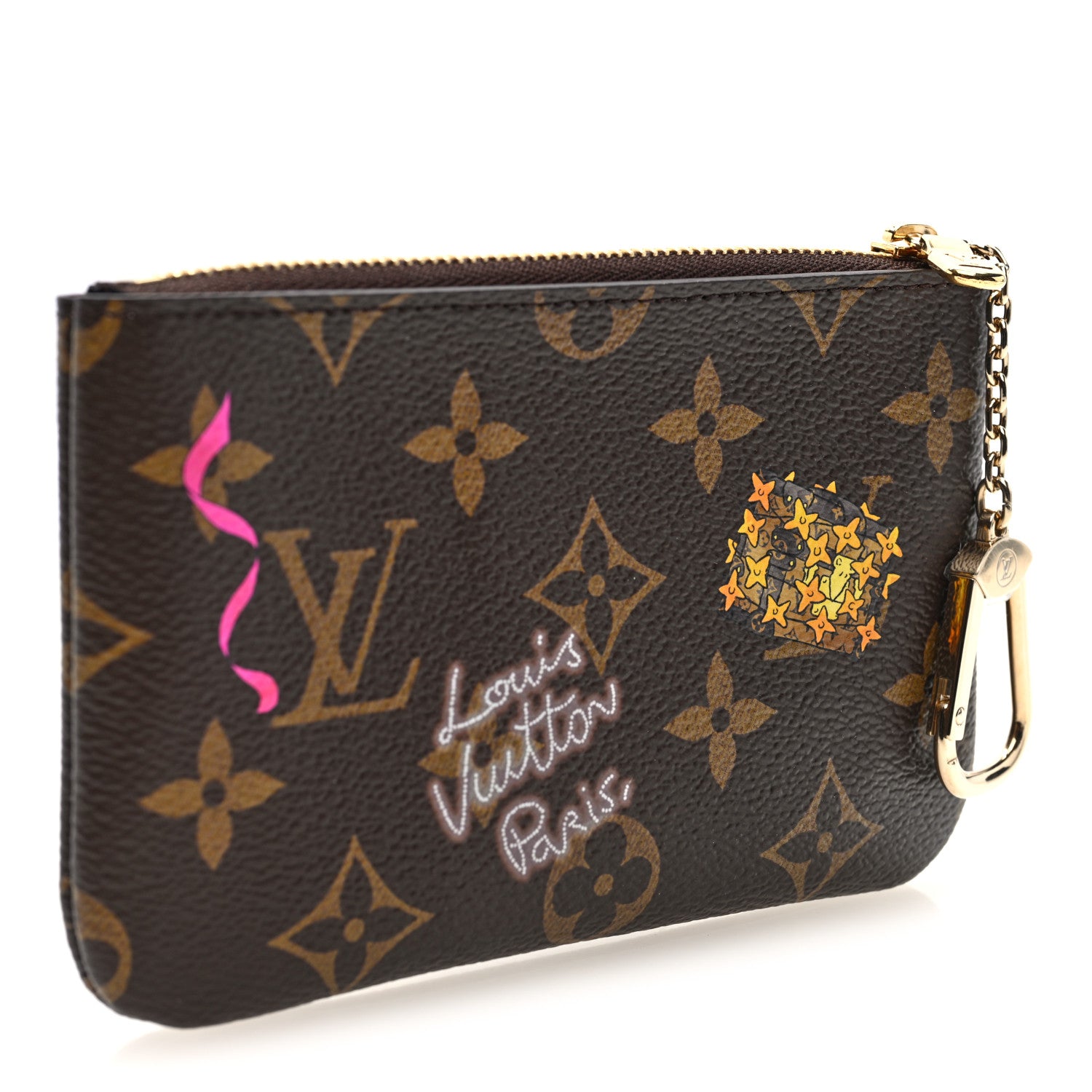 Louis Vuitton Monogram 2025 Vivienne Winter Holiday Key Pouch S Frozen Orchid 3 of 6