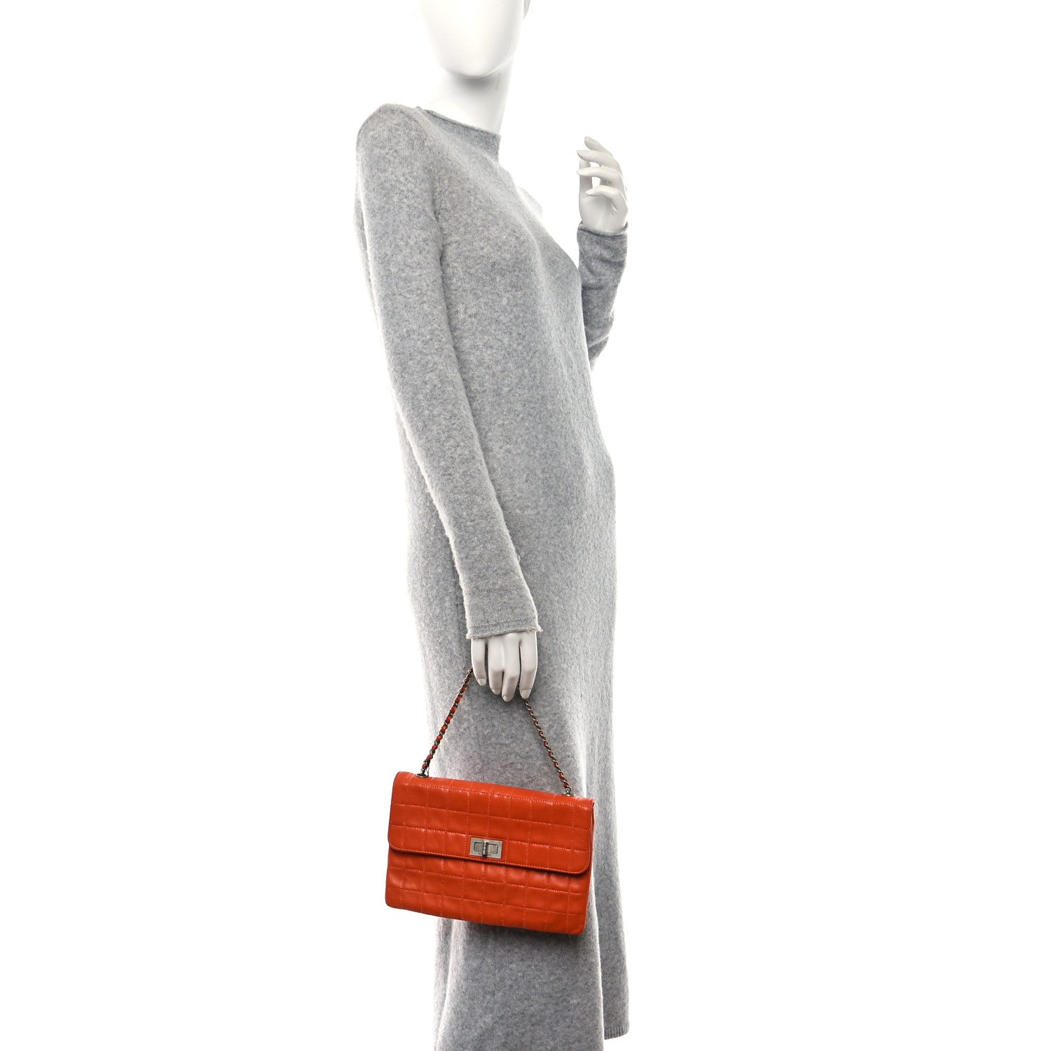 Chanel Lambskin Chocolate Bar Mademoiselle Flap Orange 2 of 21