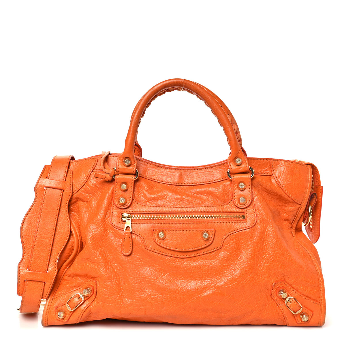 Agneau Giant 12 Gold Hardware City Tangerine