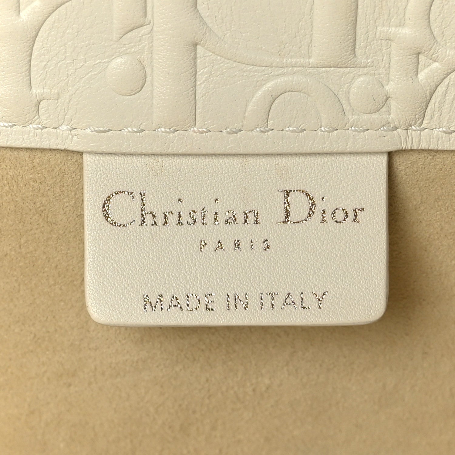 Christian Dior Oblique Calfskin Embossed Medium Book Tote Ivory 6 of 11