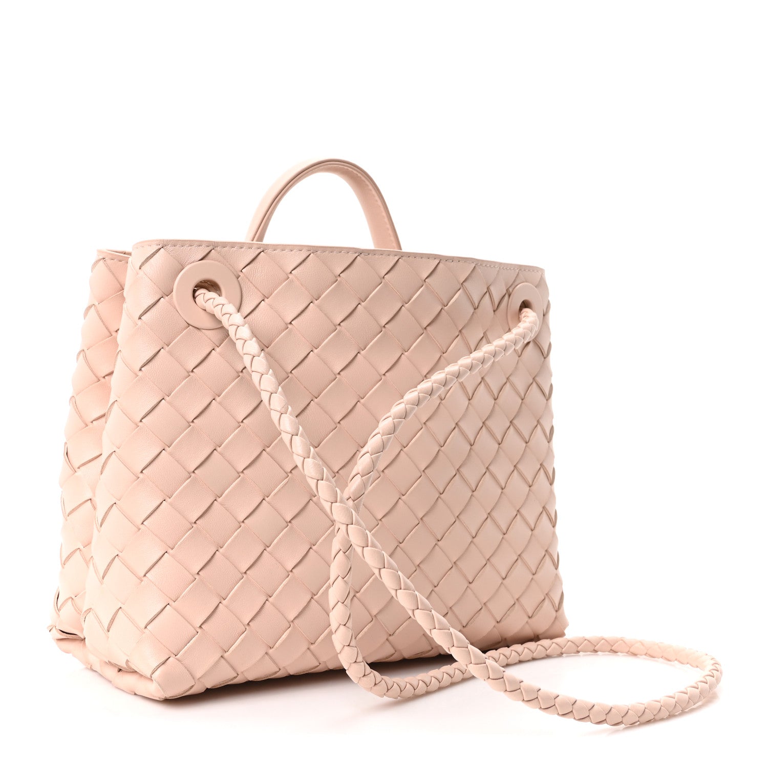 Bottega Veneta Nappa Intrecciato Small Andiamo Shoulder Bag Lotus 2 of 8