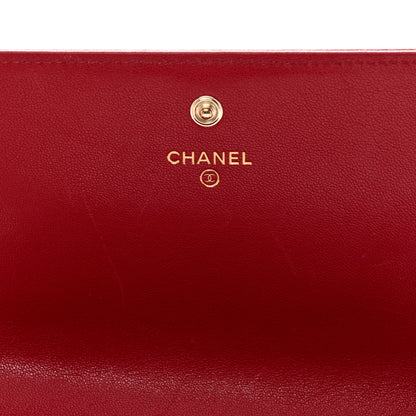 Chanel Sheepskin Quilted Mademoiselle Vintage Flap Wallet Red 6 of 9