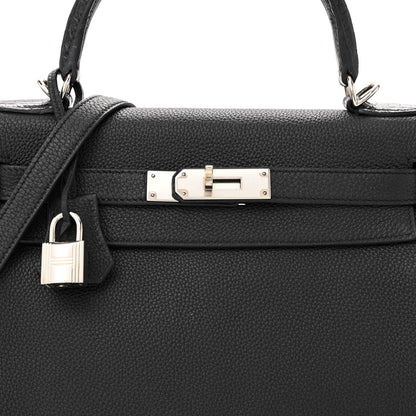 Hermes Togo Matte Alligator Kelly Retourne Touch 28 Black 8 of 13