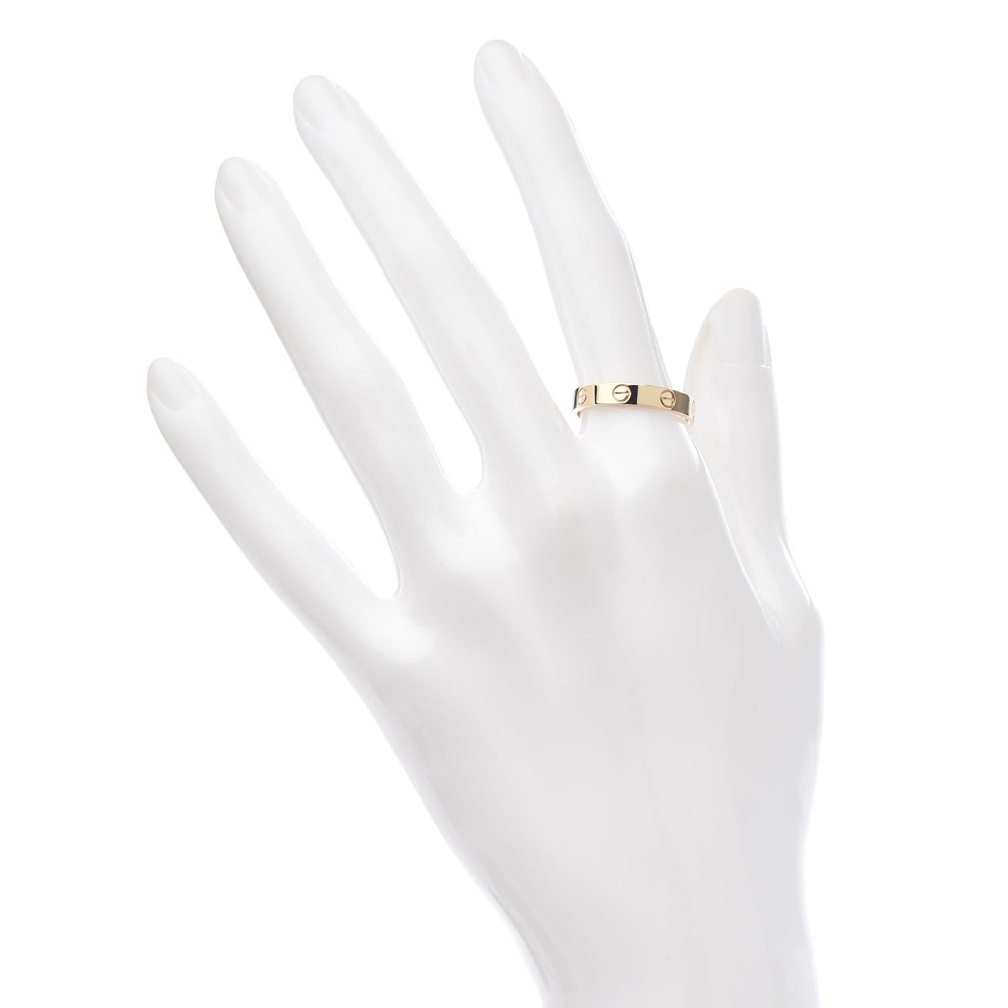 18K Yellow Gold 3.5mm LOVE Wedding Band Ring 56 7.5