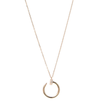 Cartier 18K Pink Gold Diamond Juste Un Clou Pendant Necklace 1 of 6