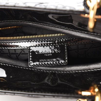 Christian Dior Patent Cannage Large Lady Dior Black 8 of 10
