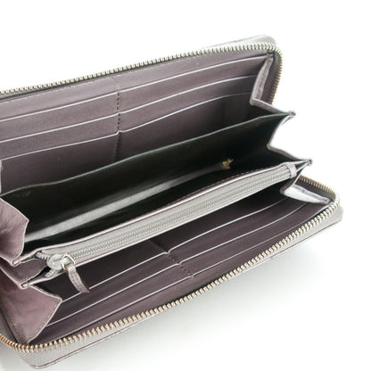 Gucci Metallic Soft Guccissima Margaux Calfskin Lovely Zip Around Wallet Senanque 5 of 8
