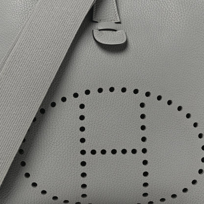 Hermes Taurillon Clemence Evelyne III GM Gris Mouette 8 of 10
