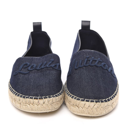 Louis Vuitton Canvas Waterfall Espadrille Flats 40 Marine 2 of 8