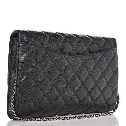 Chanel Caviar Quilted Clutch With Chain Flap Black 3 of 9
