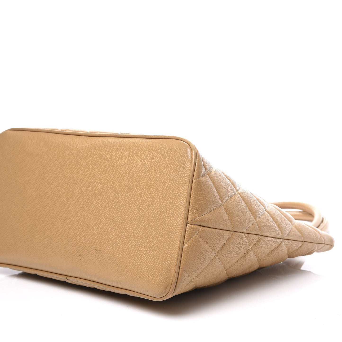 Caviar Quilted Medallion Tote Beige