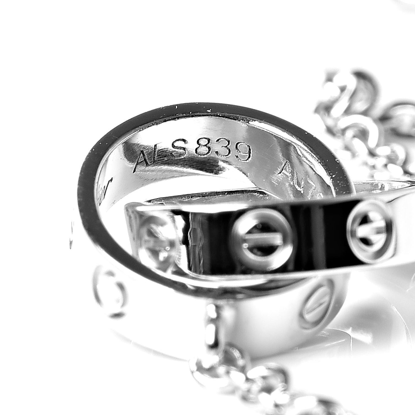 18K White Gold Interlocking LOVE Bracelet