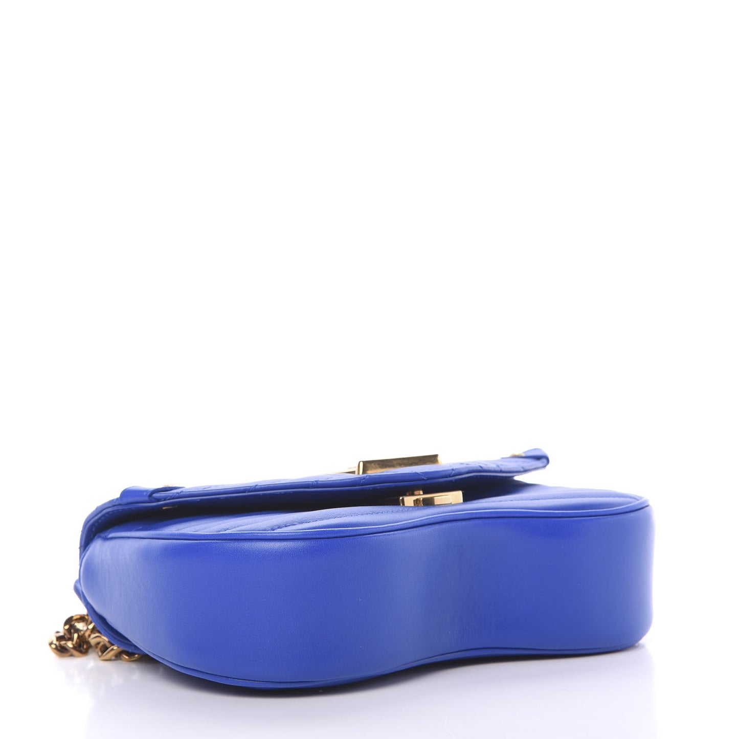 Calfskin New Wave Chain PM Blue Neon