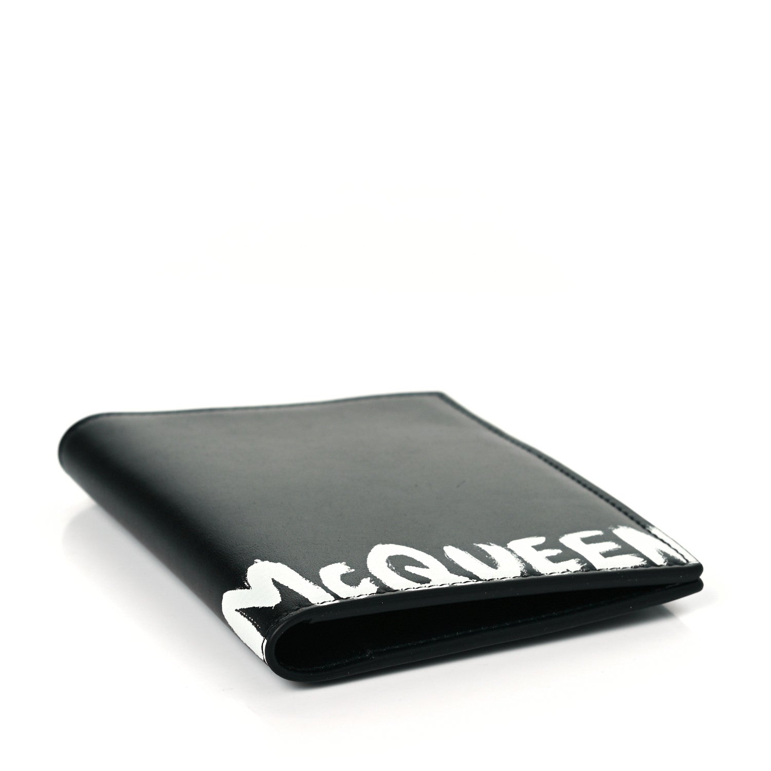 Alexander McQueen Calfskin Graffiti Logo Card Holder Black 6 of 8