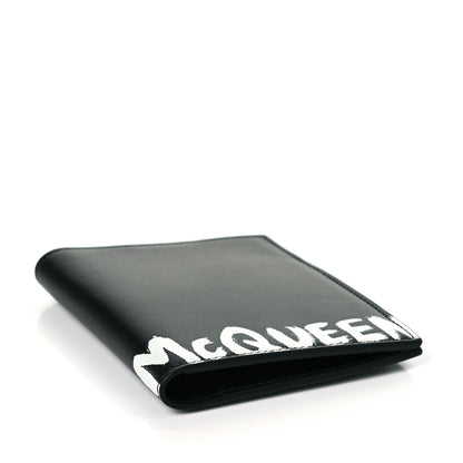 Alexander McQueen Calfskin Graffiti Logo Card Holder Black 6 of 8