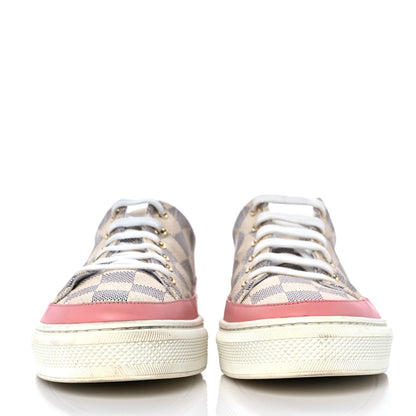 Louis Vuitton Damier Azur Stellar Sneakers 38 Rose Ballerine 2 of 9