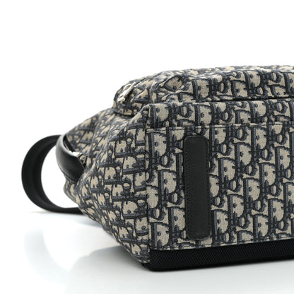 Christian Dior Oblique Calfskin Rider Backpack Beige Black 8 of 9