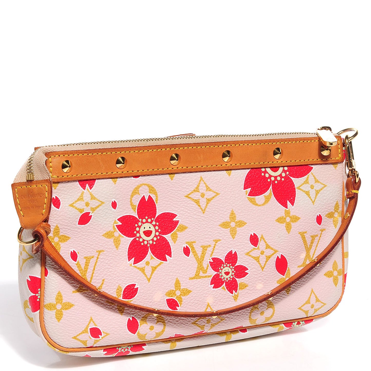 Monogram Cherry Blossom Pochette Accessories Red