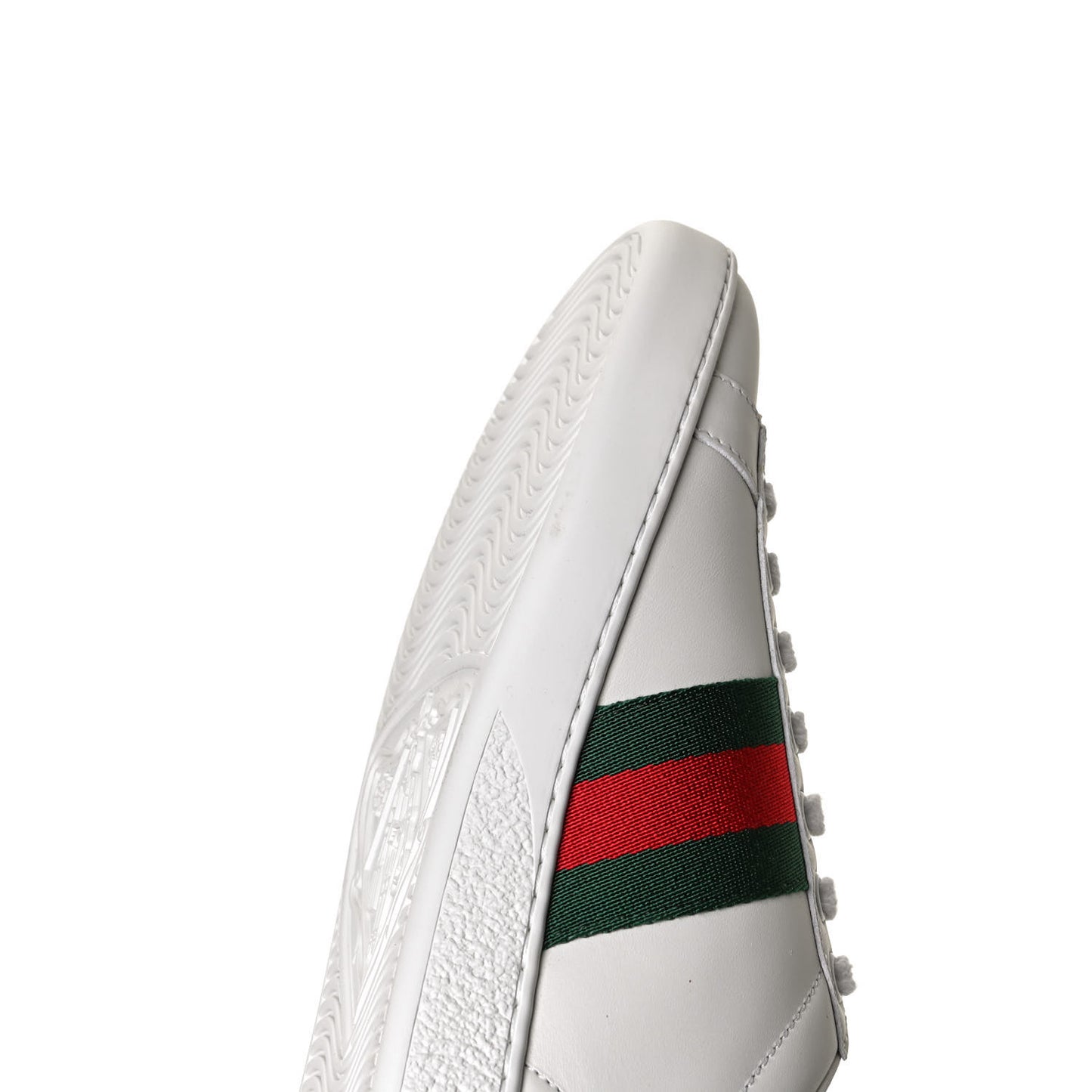 Calfskin Ayers Bee Embroidered Womens Ace Sneakers 36 White Green