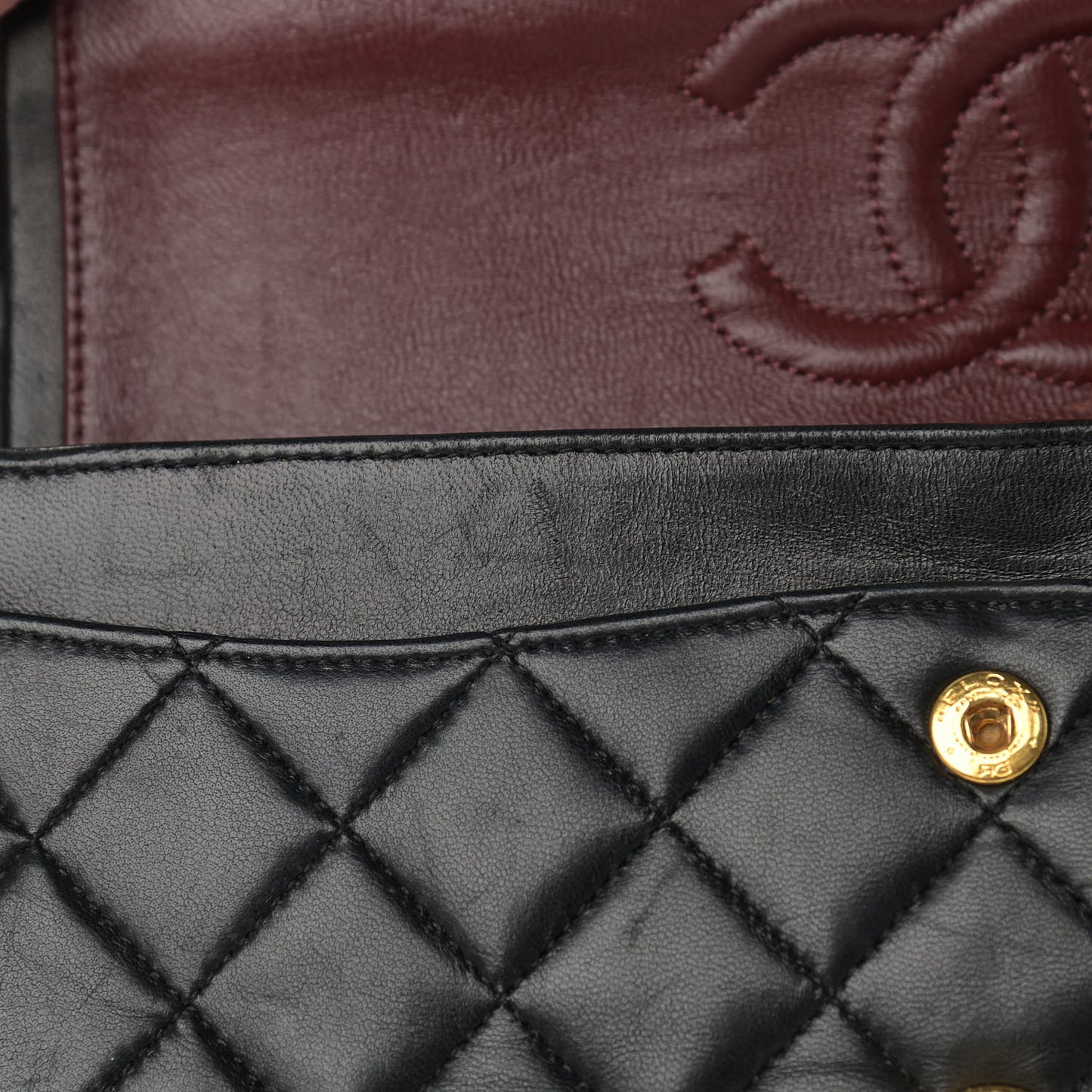 Lambskin Quilted Small Double Flap Black