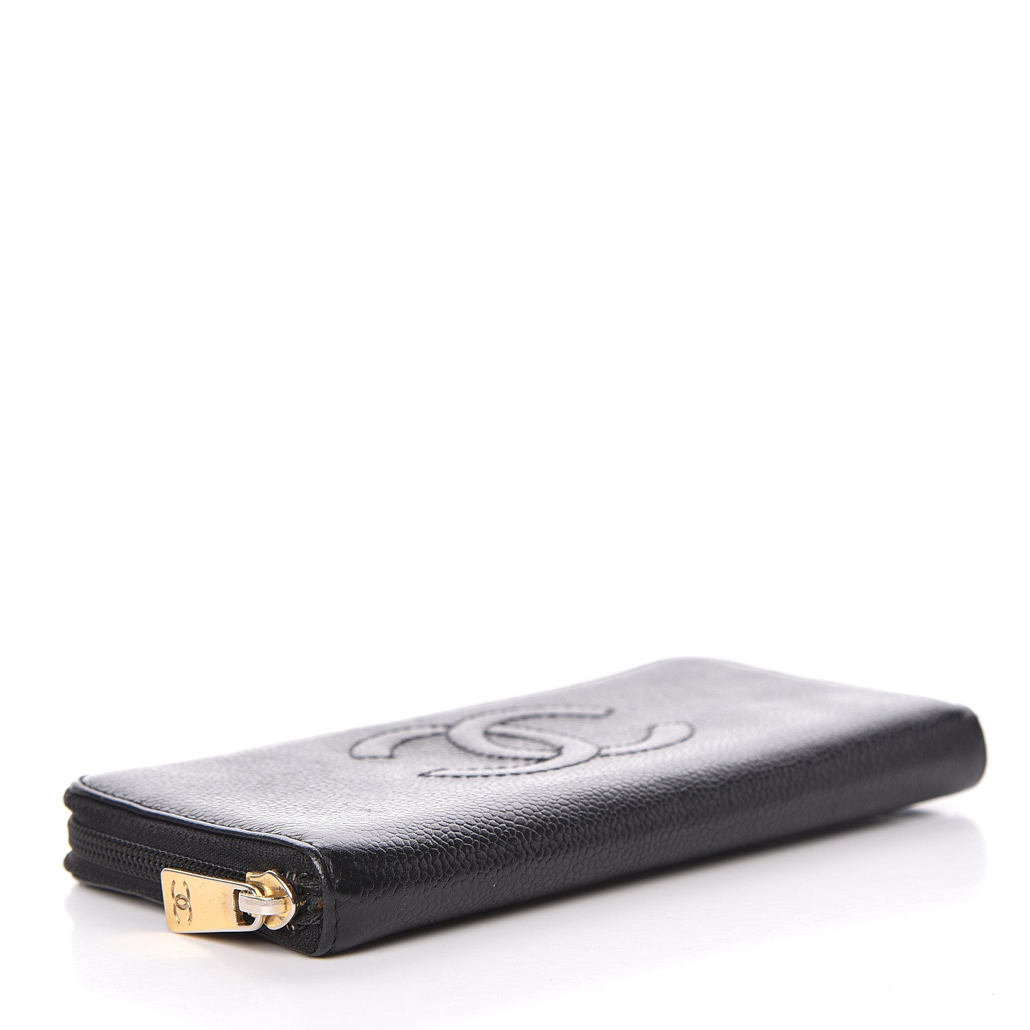Chanel Caviar Timeless CC Zip Around Wallet Black 4 of 11