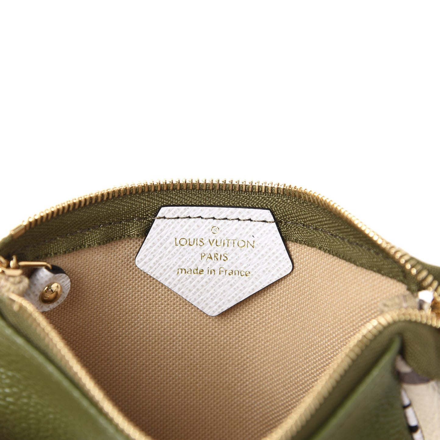 Monogram Giant Micro Pochette Accessories Kaki White