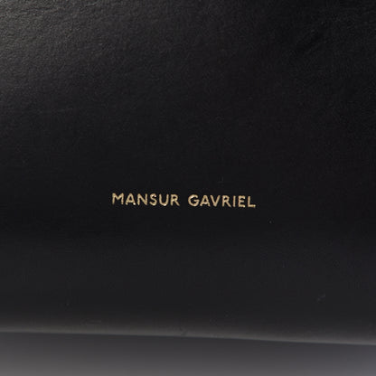 Mansur Gavriel Vegetable Tanned Calfskin Bucket Bag Black Flamma 8 of 14